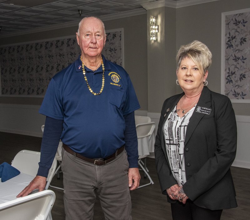 Adjutant Jim Beattie and Bar Manager and Event Coordinator Lisa Schumann proudly present the facility available for booking.